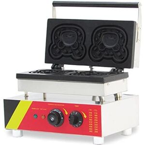 LEIRUO Gofrera Máquina de Gofre con Forma de Oso 2pcs Commercial Waffle Maker Eléctrica Antiadherente de Acero Inoxidable con Ajustable Termostato CE Certificatión 220V LEIRUO Gofrera Máquina de Gofre con Forma de Oso 2pcs Commercial Waffle Maker Eléctrica Antiadherente de Acero Inoxidable con Ajustable Termostato CE Certificatión 220V