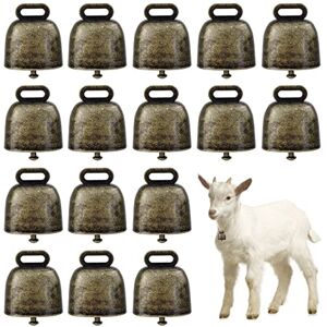 Roucerlin Campana de vaca de metal de estilo vintage, 16 piezas para pastorear ganado, caballos y ovejas, accesorios antipérdida de animales, a menudo se utiliza en campanas festivas para animar en voz alta, Roucerlin Campana de vaca de metal de estilo vintage, 16 piezas para pastorear ganado, caballos y ovejas, accesorios antipérdida de animales, a menudo se utiliza en campanas festivas para animar en voz alta,