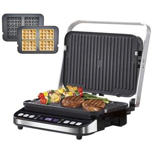 generic Máquina para Hacer Gofres Y Parrilla Eléctrica, 2000w Steak Grill Sartén con Superficie Antiadherente, Controles De Pantalla Táctil, 180 ° Ajustable, Fácil De Limpiar, De Una Sola Porción Gofrera generic Máquina para Hacer Gofres Y Parrilla Eléctrica, 2000w Steak Grill Sartén con Superficie Antiadherente, Controles De Pantalla Táctil, 180 ° Ajustable, Fácil De Limpiar, De Una Sola Porción Gofrera