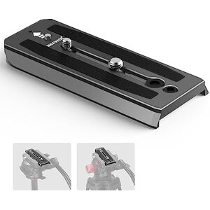 NEEWER 501PL Placa Liberación Rápida Compatible con MVH500AH 502AH, Placa Montaje Cámara con 1/4" y 3/8" Tornillos, Retráctil Anti Off Pin para GM001 GM002 GM006 Trípode Cabezal Fluido, QR5 NEEWER 501PL Placa Liberación Rápida Compatible con MVH500AH 502AH, Placa Montaje Cámara con 1/4" y 3/8" Tornillos, Retráctil Anti Off Pin para GM001 GM002 GM006 Trípode Cabezal Fluido, QR5