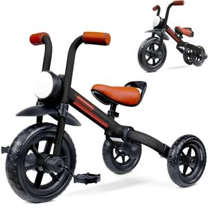 KRIDDO Bicicleta de equilibrio y triciclo para niños 2 en 1, 2 a 5 años, pedales desmontables, triciclo con agarre, color negro KRIDDO Bicicleta de equilibrio y triciclo para niños 2 en 1, 2 a 5 años, pedales desmontables, triciclo con agarre, color negro