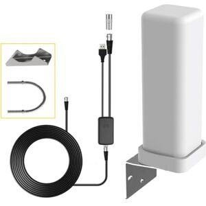 Vernijtrdy Antena de TV Digital 4K 35dBi Canal HDTV Gratuito para Exteriores Amplificador de Señal de Alcance de 6000 Millas para ATSC/DVB-T/DMB-T/ISDB-T Vernijtrdy Antena de TV Digital 4K 35dBi Canal HDTV Gratuito para Exteriores Amplificador de Señal de Alcance de 6000 Millas para ATSC/DVB-T/DMB-T/ISDB-T