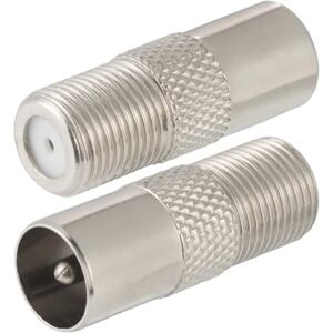 POBADY Adaptador de Cable coaxial de Antena de TV,Tipo F Hembra a TV Macho Adaptador DVB-T T2 Sintonizador de TV Adaptador de Antena HD TV para TV Ariel BK LED 4K 3D UHD TV (2 Piezas) POBADY Adaptador de Cable coaxial de Antena de TV,Tipo F Hembra a TV Macho Adaptador DVB-T T2 Sintonizador de TV Adaptador de Antena HD TV para TV Ariel BK LED 4K 3D UHD TV (2 Piezas)