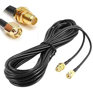 CORONIR Cable de extensión de antena WiFi de 16.5 pies RP SMA cable de extensión coaxial macho a hembra conector para router LAN inalámbrico, puente de otro equipo de antena externa WiFi CORONIR Cable de extensión de antena WiFi de 16.5 pies RP SMA cable de extensión coaxial macho a hembra conector para router LAN inalámbrico, puente de otro equipo de antena externa WiFi