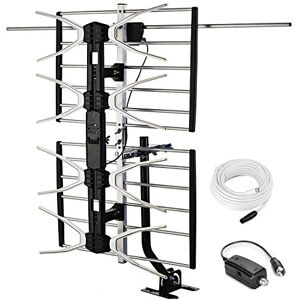 pingbingding HD TV Antenna Outdoor Antenna Digital Antenna Amplified Antenna 150 Mile Long Range Antenna High Gain For UHF/VHF with Mounting Pole & 40FT RG6 Coaxial Cable Easy Installation pingbingding HD TV Antenna Outdoor Antenna Digital Antenna Amplified Antenna 150 Mile Long Range Antenna High Gain For UHF/VHF with Mounting Pole & 40FT RG6 Coaxial Cable Easy Installation