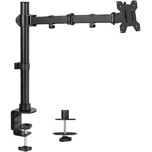 VIVO Soporte de computadora con Brazo para Monitor Grande, soporta Pantallas de hasta 45 Pulgadas, Soporte Totalmente Ajustable con Abrazadera en C y Base de Ojales, Negro, STAND-V149 VIVO Soporte de computadora con Brazo para Monitor Grande, soporta Pantallas de hasta 45 Pulgadas, Soporte Totalmente Ajustable con Abrazadera en C y Base de Ojales, Negro, STAND-V149