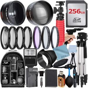 ZeeTech Paquete de accesorios de 49 mm para Canon EOS: R100, R50, R10, M5, M6 Mark II, M6 + batería LP-E17 + tarjeta de memoria de 256 GB + lente de teléfono + kit de filtro + mochila + trípode + cargador de ZeeTech Paquete de accesorios de 49 mm para Canon EOS: R100, R50, R10, M5, M6 Mark II, M6 + batería LP-E17 + tarjeta de memoria de 256 GB + lente de teléfono + kit de filtro + mochila + trípode + cargador de
