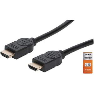 Manhattan Cable HDMI 2.0 de 5 m, 4K de Alta Velocidad, 4K@60Hz, 18 Gbps, Certificación Premium, 4K@60Hz UHD, HEC, ARC, 3D, Ancho de Banda de 18 Gbps, HDMI Macho a Macho, Blindado Manhattan Cable HDMI 2.0 de 5 m, 4K de Alta Velocidad, 4K@60Hz, 18 Gbps, Certificación Premium, 4K@60Hz UHD, HEC, ARC, 3D, Ancho de Banda de 18 Gbps, HDMI Macho a Macho, Blindado