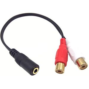 Halokny 3.5mm to RCA Y Splitter Cable, Haokiang 2 Pack Gold-Plated 3.5mm (1/8") Stereo Female to 2 RCA Female Audio Y Splitter Connector Adapter Cord 8 Inch (3.5 F-2RCA F) Halokny 3.5mm to RCA Y Splitter Cable, Haokiang 2 Pack Gold-Plated 3.5mm (1/8") Stereo Female to 2 RCA Female Audio Y Splitter Connector Adapter Cord 8 Inch (3.5 F-2RCA F)