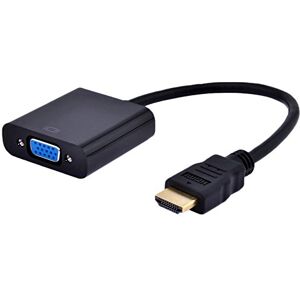 ZHIYUEN Adaptador de cable HDMI a VGA, 15 pines D Sub, HDMI dorado con cable de audio macho a VGA hembra, para conectar laptop conectado al monitor, aplicación a PC, MAC, PS4, proyector, etc. (con audio) ZHIYUEN Adaptador de cable HDMI a VGA, 15 pines D Sub, HDMI dorado con cable de audio macho a VGA hembra, para conectar laptop conectado al monitor, aplicación a PC, MAC, PS4, proyector, etc. (con audio)