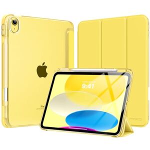 MoKo for iPad (A16) 11th Generation Case 11 Inch 2025, iPad 10th Generation Case 10.9 Inch 2022 with Pencil Holder, Slim Light Trifold Protective Cover with Hard PC Translucent Back Shell, Yellow MoKo for iPad (A16) 11th Generation Case 11 Inch 2025, iPad 10th Generation Case 10.9 Inch 2022 with Pencil Holder, Slim Light Trifold Protective Cover with Hard PC Translucent Back Shell, Yellow