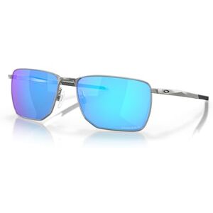 Oakley Oo4142 Ejector anteojos de sol rectangulares para hombre, Cromo satinado/zafiro Prizm, 58 mm Oakley Oo4142 Ejector anteojos de sol rectangulares para hombre, Cromo satinado/zafiro Prizm, 58 mm