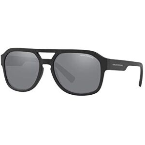 Giorgio Armani Exchange Hombre plástico hombre non-polarized Iridium rectangular anteojos de sol, Negro Mate, 57 mm Giorgio Armani Exchange Hombre plástico hombre non-polarized Iridium rectangular anteojos de sol, Negro Mate, 57 mm