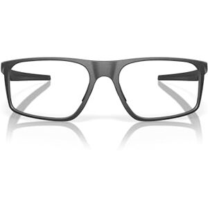 Oakley Ox8183 Marcos rectangulares para anteojos graduadas con tapa para hombre, acero ligero satinado/lente de demostración, 56 mm Oakley Ox8183 Marcos rectangulares para anteojos graduadas con tapa para hombre, acero ligero satinado/lente de demostración, 56 mm