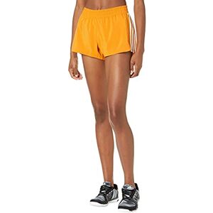 Adidas Pacer Pantalones Cortos Tejidos de 3 Rayas para Mujer, Focus Orange/White, M Adidas Pacer Pantalones Cortos Tejidos de 3 Rayas para Mujer, Focus Orange/White, M