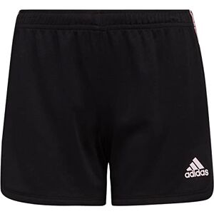 Adidas Pantalones Cortos de Malla de 3 Rayas para niña, Adi Black/Pink, 10-12 Adidas Pantalones Cortos de Malla de 3 Rayas para niña, Adi Black/Pink, 10-12