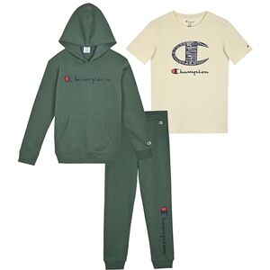 Champion Conjunto de sudadera para niños de 3 piezas con capucha, pantalones y playera, traje deportivo, 7 Champion Conjunto de sudadera para niños de 3 piezas con capucha, pantalones y playera, traje deportivo, 7