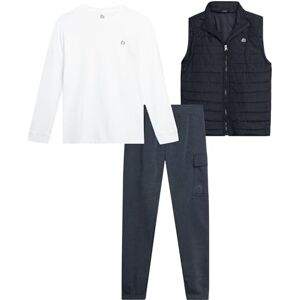 RBX Conjunto de pantalones para niños, chaleco de 3 piezas con cierre y cuello redondo, playera de manga larga y pantalones deportivos de forro polar para niños (tamaños: 4-12), Gris Griffin Negro RBX Conjunto de pantalones para niños, chaleco de 3 piezas con cierre y cuello redondo, playera de manga larga y pantalones deportivos de forro polar para niños (tamaños: 4-12), Gris Griffin Negro