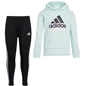 Adidas Girls 2-Piece Fleece Pullover & Tight Set Hood/Pants (Ice Mint, 6X) Adidas Girls 2-Piece Fleece Pullover & Tight Set Hood/Pants (Ice Mint, 6X)