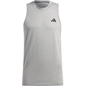 Adidas Camiseta sin Mangas con Logotipo Feel Ready para Hombre, Medium Gris Jaspeado/Blanco/Negro, Medium Adidas Camiseta sin Mangas con Logotipo Feel Ready para Hombre, Medium Gris Jaspeado/Blanco/Negro, Medium