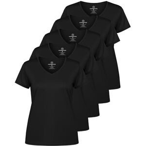 Real Essentials Paquete de 5: playera de manga corta con cuello en V para mujer, ajuste seco, para entrenamiento, fitness, yoga (disponible en tallas grandes), Set 5, 3XG Real Essentials Paquete de 5: playera de manga corta con cuello en V para mujer, ajuste seco, para entrenamiento, fitness, yoga (disponible en tallas grandes), Set 5, 3XG