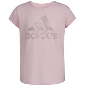 Adidas Playera de Manga Corta de algodón Esencial para niña, Rosa Brillo, S Más Adidas Playera de Manga Corta de algodón Esencial para niña, Rosa Brillo, S Más