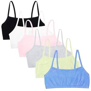 Fruit of the Loom Brasier Deportivo de algodón con Tirantes Delgados para Mujer, Paquete económico, Azul Aciano/lenteja/Blanco/Rosa Gatito/Gris Jaspeado/Tono Negro, 38 Fruit of the Loom Brasier Deportivo de algodón con Tirantes Delgados para Mujer, Paquete económico, Azul Aciano/lenteja/Blanco/Rosa Gatito/Gris Jaspeado/Tono Negro, 38