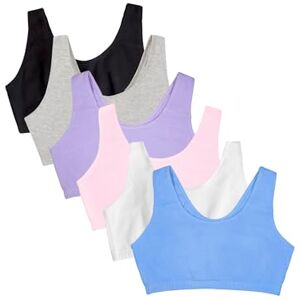 Fruit of the Loom Brasier Deportivo para Mujer, Estilo sin Mangas, Paquete económico, Azul/Blanco/Rosa/Jacinto/Gris/Negro, 44 Fruit of the Loom Brasier Deportivo para Mujer, Estilo sin Mangas, Paquete económico, Azul/Blanco/Rosa/Jacinto/Gris/Negro, 44