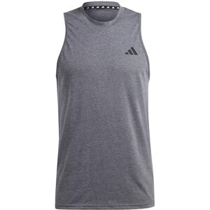 Adidas Camiseta sin Mangas con Logotipo Feel Ready para Hombre, Gris Oscuro veteado/Blanco/Negro, X-Large Adidas Camiseta sin Mangas con Logotipo Feel Ready para Hombre, Gris Oscuro veteado/Blanco/Negro, X-Large