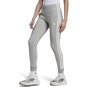 Adidas Essentials Pantalones de Forro Polar de 3 Rayas para Mujer, Gris Jaspeado/Blanco (Medium Grey Heather/White), 4XG Adidas Essentials Pantalones de Forro Polar de 3 Rayas para Mujer, Gris Jaspeado/Blanco (Medium Grey Heather/White), 4XG