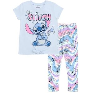 Disney Lilo & Stitch Conjunto de playera y leggings para niñas, tallas de niños pequeños a niños grandes (4-14-16), Azul, 10-12 Disney Lilo & Stitch Conjunto de playera y leggings para niñas, tallas de niños pequeños a niños grandes (4-14-16), Azul, 10-12