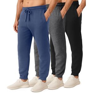 Real Essentials Paquete de 3: pantalones deportivos deportivos de algodón para hombre, pantalones deportivos casuales cómodos con bolsillos (grande y alto), Conjunto 3, XX-Large Real Essentials Paquete de 3: pantalones deportivos deportivos de algodón para hombre, pantalones deportivos casuales cómodos con bolsillos (grande y alto), Conjunto 3, XX-Large
