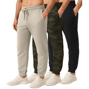 Real Essentials Paquete de 3: pantalones deportivos deportivos de algodón para hombre, pantalones deportivos casuales cómodos con bolsillos (grande y alto), Conjunto 6, XX-Large Real Essentials Paquete de 3: pantalones deportivos deportivos de algodón para hombre, pantalones deportivos casuales cómodos con bolsillos (grande y alto), Conjunto 6, XX-Large