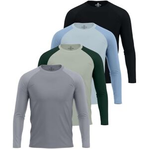 Real Essentials Paquete de 4: camisa de manga larga para hombre, protección solar UV UPF 50+, natación, playa, protección solar UV, pesca, secado rápido (grande y alto), Conjunto 7, 3X-Large Real Essentials Paquete de 4: camisa de manga larga para hombre, protección solar UV UPF 50+, natación, playa, protección solar UV, pesca, secado rápido (grande y alto), Conjunto 7, 3X-Large