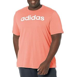 Adidas Playera básica de Jersey Bordado Lineal para Hombre, Talla Alta, Logotipo T, Wonder Clay, Large Adidas Playera básica de Jersey Bordado Lineal para Hombre, Talla Alta, Logotipo T, Wonder Clay, Large