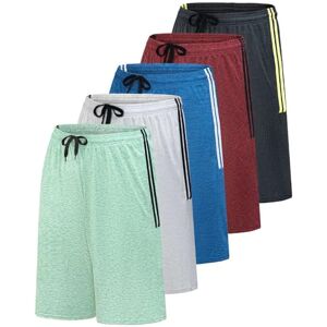 Real Essentials Paquete de 5 pantalones cortos de 9 pulgadas para hombre, ajuste seco, gimnasio, entrenamiento, baloncesto, correr, bolsillos activos casuales, Set P, 3X-Large Real Essentials Paquete de 5 pantalones cortos de 9 pulgadas para hombre, ajuste seco, gimnasio, entrenamiento, baloncesto, correr, bolsillos activos casuales, Set P, 3X-Large