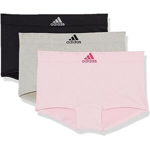 Adidas Pantalones Cortos sin Costuras para Mujer, Paquete de 3, Pink Heather/Black/Heather Grey, M Adidas Pantalones Cortos sin Costuras para Mujer, Paquete de 3, Pink Heather/Black/Heather Grey, M