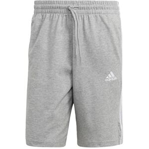 Adidas Essentials Pantalones Cortos de Punto único de 3 Rayas para Hombre, Gris Jaspeado/Blanco (Medium Grey Heather/White), X-Large Tall Adidas Essentials Pantalones Cortos de Punto único de 3 Rayas para Hombre, Gris Jaspeado/Blanco (Medium Grey Heather/White), X-Large Tall