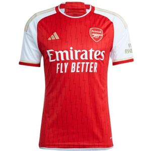 Adidas Soccer Arsenal 23/24 playera para hombre Jersey para ventilador de celebración, con pernos Lightning y detalles dorados, Better Scarlet / White, Large Adidas Soccer Arsenal 23/24 playera para hombre Jersey para ventilador de celebración, con pernos Lightning y detalles dorados, Better Scarlet / White, Large