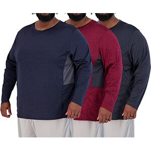 Real Essentials Paquete de 3: playera de manga larga para hombre, talla grande y alta, cuello redondo, playera de gimnasio, entrenamiento, atletismo, correr (3XT-5XT), Manga larga Set 5, 3X Tall Real Essentials Paquete de 3: playera de manga larga para hombre, talla grande y alta, cuello redondo, playera de gimnasio, entrenamiento, atletismo, correr (3XT-5XT), Manga larga Set 5, 3X Tall