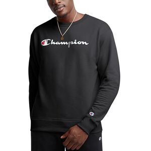 Champion Sudadera para Hombre, Powerblend de Forro Polar de Peso Medio con Cuello Redondo (Reg. o Grande y Alto), Negro Script, XX-Large Champion Sudadera para Hombre, Powerblend de Forro Polar de Peso Medio con Cuello Redondo (Reg. o Grande y Alto), Negro Script, XX-Large