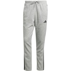 Adidas Essentials Pantalones de Forro Polar con Dobladillo Abierto de 3 Rayas para Hombre, Gris/Negro (Medium Grey Heather/Black), X-Large Adidas Essentials Pantalones de Forro Polar con Dobladillo Abierto de 3 Rayas para Hombre, Gris/Negro (Medium Grey Heather/Black), X-Large