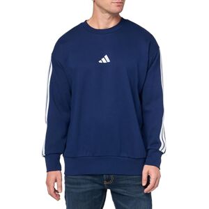 Adidas Essentials Sudadera de Forro Polar de 3 Rayas para Hombre, Azul Oscuro/Blanco, XX-Small Adidas Essentials Sudadera de Forro Polar de 3 Rayas para Hombre, Azul Oscuro/Blanco, XX-Small