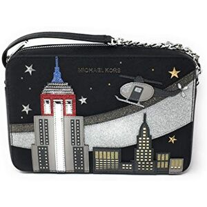 Michael Kors Bolso bandolera grande de piel Saffiano Jet Set para mujer Michael Kors Bolso bandolera grande de piel Saffiano Jet Set para mujer