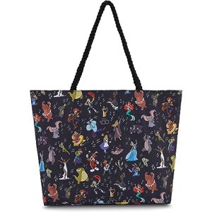 Disney Mickey and Stitch Bolso de mano para niñas, niños, adolescentes, adultos Mickey Minnie Mouse, costura, bolsa de viaje clásica de lona, Negro -, Talla unica Disney Mickey and Stitch Bolso de mano para niñas, niños, adolescentes, adultos Mickey Minnie Mouse, costura, bolsa de viaje clásica de lona, Negro -, Talla unica