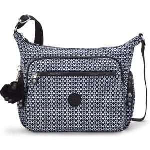 Kipling Gabbie Crossbody para mujer, bolso ligero para uso diario, bolsa de hombro casual, Impresión de la firma, 7.25''L x 11.75''H x 14''D Kipling Gabbie Crossbody para mujer, bolso ligero para uso diario, bolsa de hombro casual, Impresión de la firma, 7.25''L x 11.75''H x 14''D