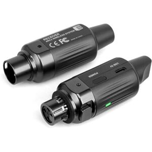 AROMA Transmisor y Receptor XLR Inalámbrico – Sistema de Audio UHF para Micrófonos Dinámicos y Mezclador PA AROMA Transmisor y Receptor XLR Inalámbrico – Sistema de Audio UHF para Micrófonos Dinámicos y Mezclador PA