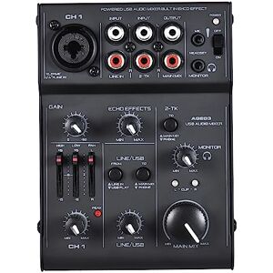 HUIOP AGE03 5 Canales Mini Mic-Line Consola de Mezclado Mezclador con USB Interfaz de Audio Efecto de Eco Incorporado USB Alimentado para Grabar DJ Network Live Broadcast Karaoke HUIOP AGE03 5 Canales Mini Mic-Line Consola de Mezclado Mezclador con USB Interfaz de Audio Efecto de Eco Incorporado USB Alimentado para Grabar DJ Network Live Broadcast Karaoke