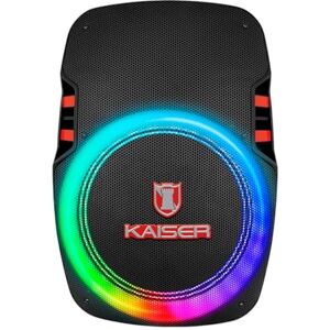 Kaiser Bocina Bluetooth de15 Pulgadas Recargable Circle Light Potencia de 40W RMS con micrófono y tripie Incluido KSE-1015MX Kaiser Bocina Bluetooth de15 Pulgadas Recargable Circle Light Potencia de 40W RMS con micrófono y tripie Incluido KSE-1015MX