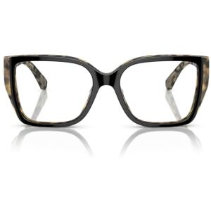 Michael Kors Mk4115u Castello Marco cuadrado para anteojos graduadas para mujer, Lente de tortuga negra y ámbar, 52 mm Michael Kors Mk4115u Castello Marco cuadrado para anteojos graduadas para mujer, Lente de tortuga negra y ámbar, 52 mm